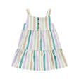 Robe étagée rayée pour bébé fille - Coton