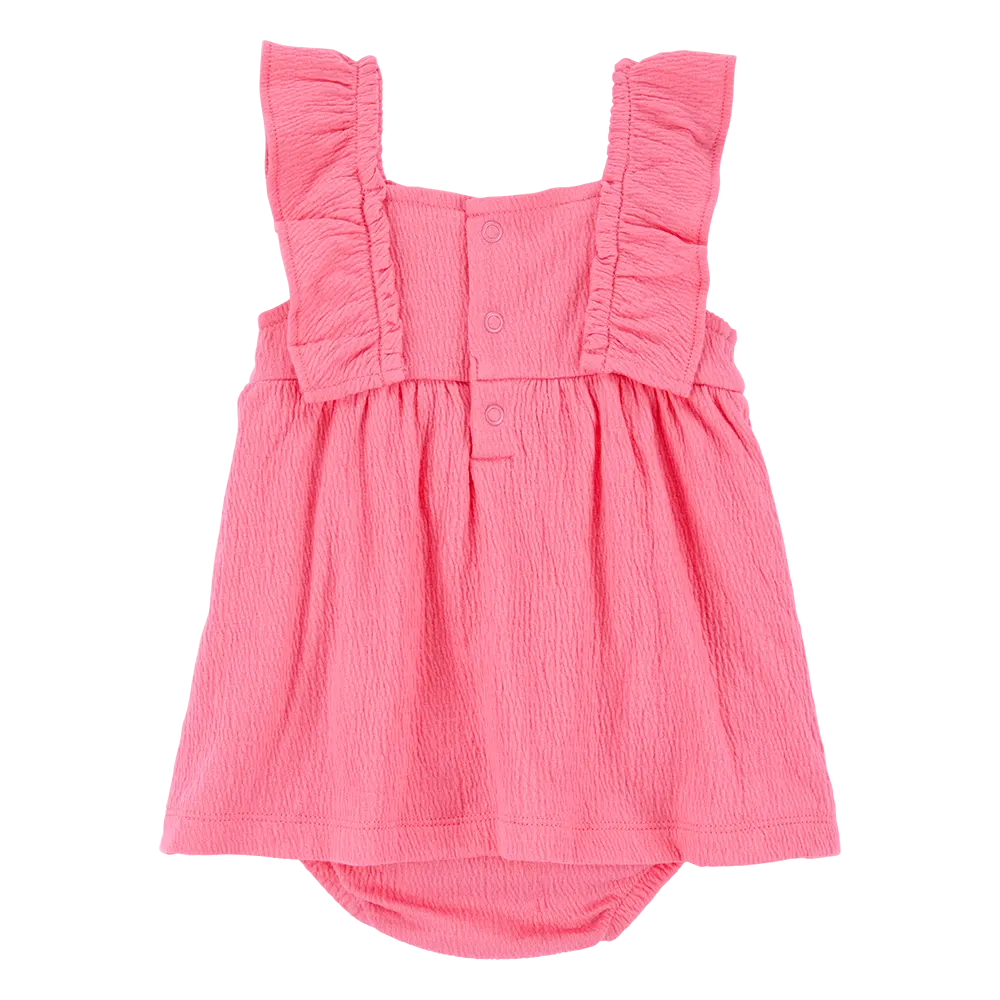 Robe-Body à Volants Bébé Fille Carter's - Florale Rose