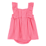 Robe-Body à Volants Bébé Fille Carter's - Florale Rose