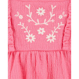 Robe-Body à Volants Bébé Fille Carter's - Florale Rose