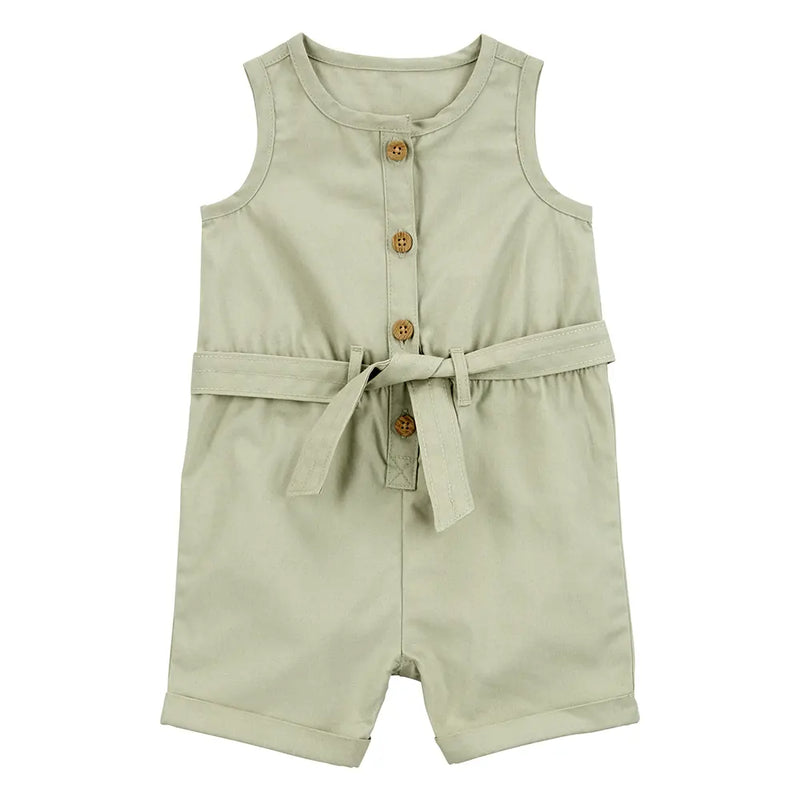 Barboteuse en Toile Bébé Fille Carter's - Olive