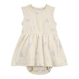Robe-body florale pour bébé fille - Ivoire