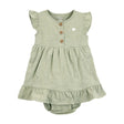 Robe-body cœur pour bébé fille - Vert