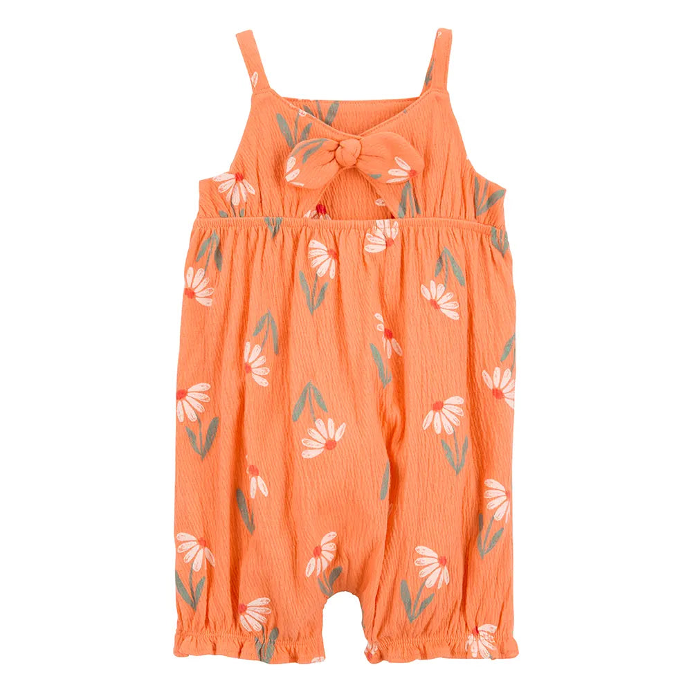 Mameluco sin mangas para bebé niña Carter's - Floral naranja
