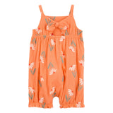 Mameluco sin mangas para bebé niña Carter's - Floral naranja