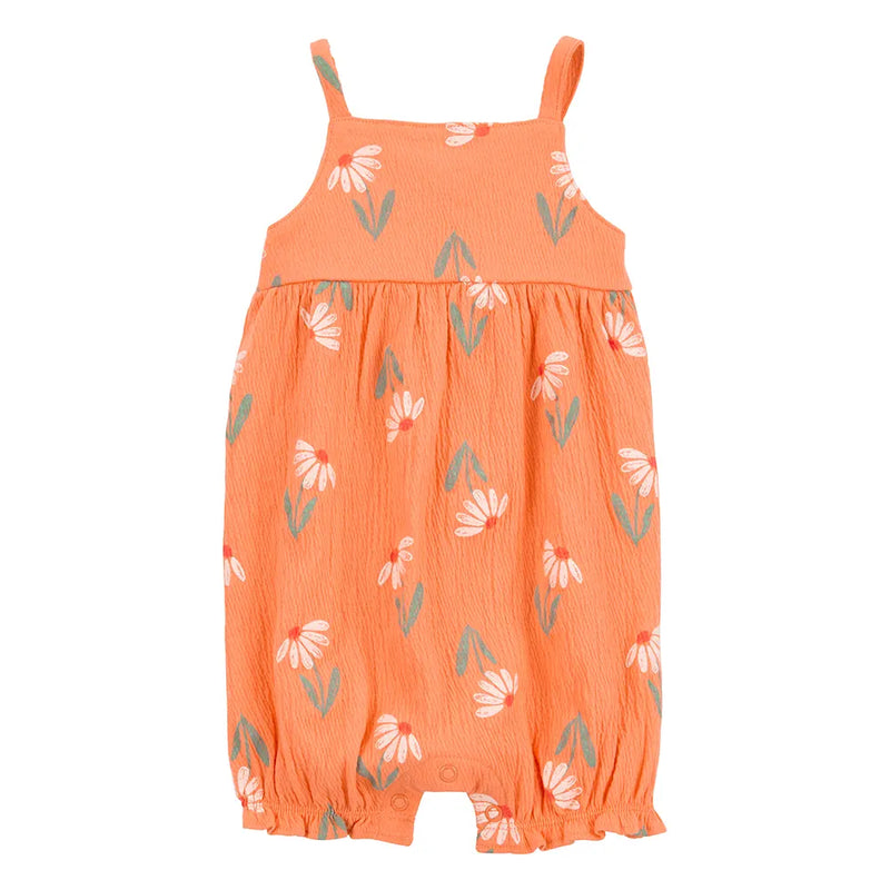 Barboteuse Débardeur pour Bébé Fille Carter's - Florale Orange