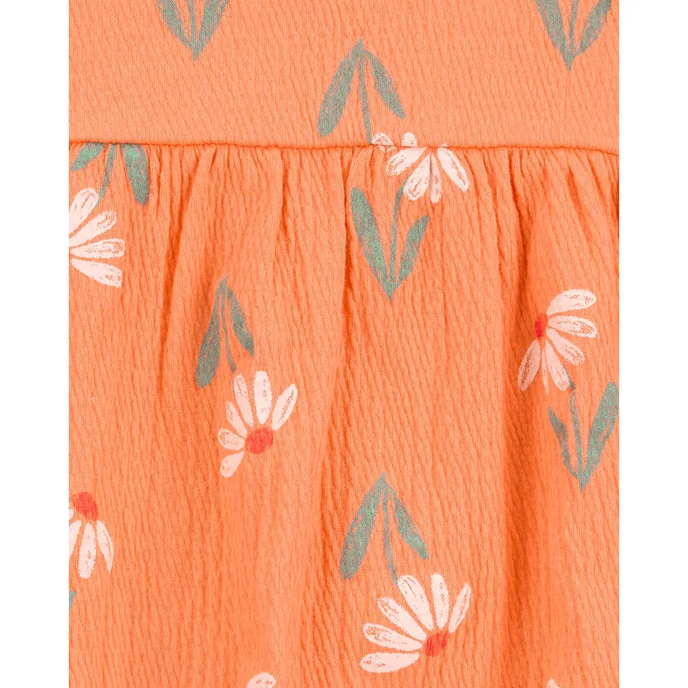 Mameluco sin mangas para bebé niña Carter's - Floral naranja