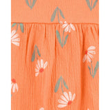 Mameluco sin mangas para bebé niña Carter's - Floral naranja