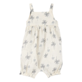 Barboteuse en coton imprimé palmiers bébé fille