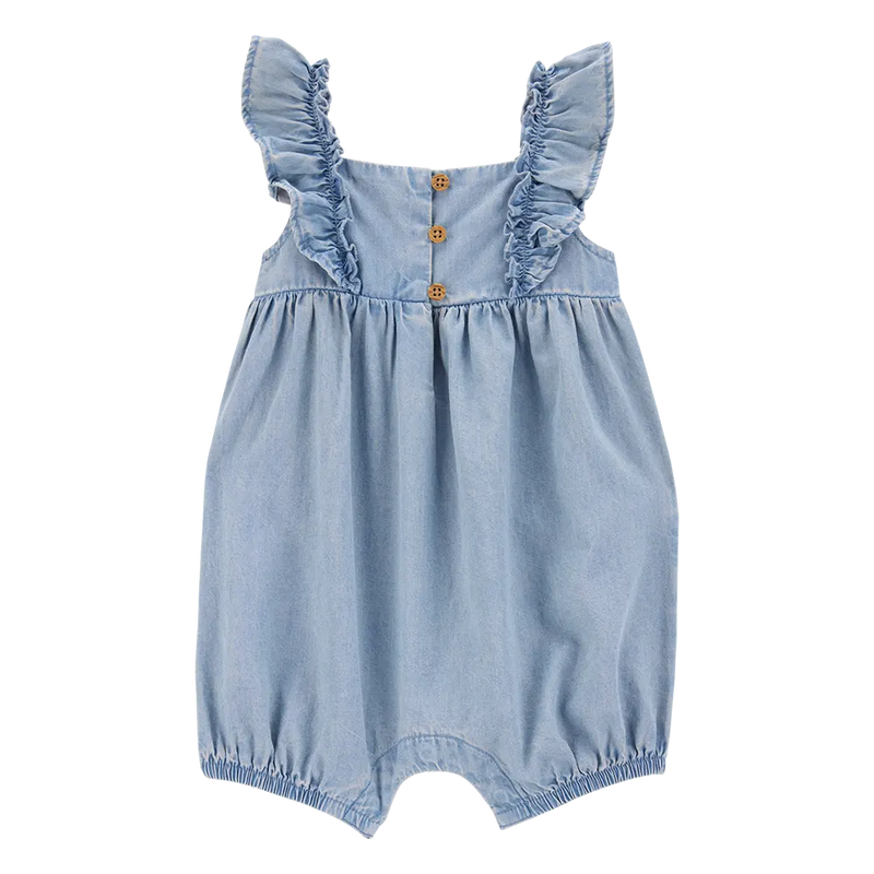 Barboteuse à Volants Bébé Fille Carter's - Chambray