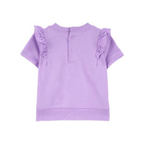 Ensemble 3 Pièces à Volants Bébé Fille Carter's - Violet & Ivoire