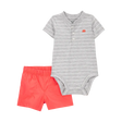 Ensemble body rayé et short bébé garçon