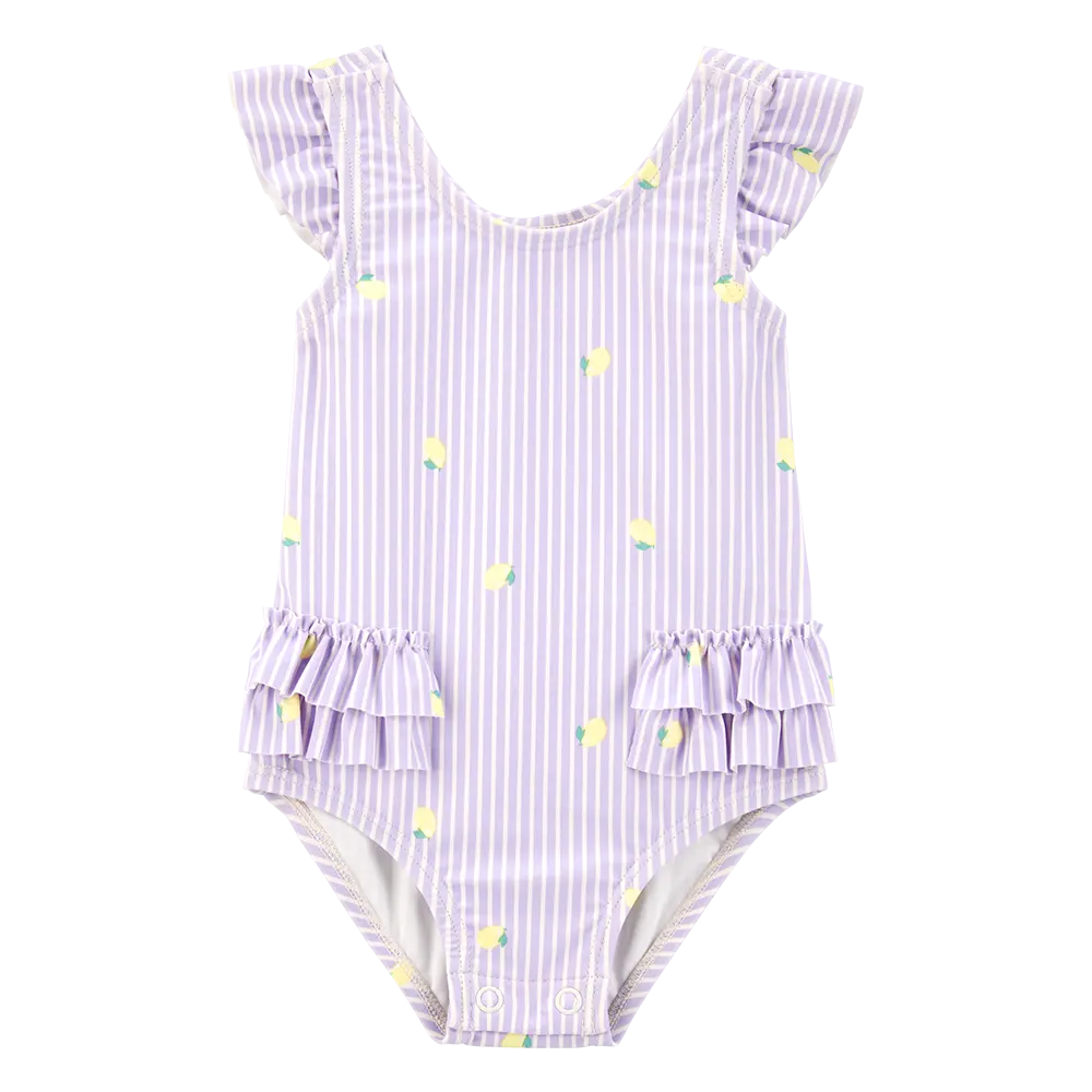 Maillot de bain 1 pièce bébé fille - Citron