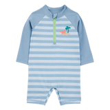 Maillot de bain anti-UV à rayures bébé garçon