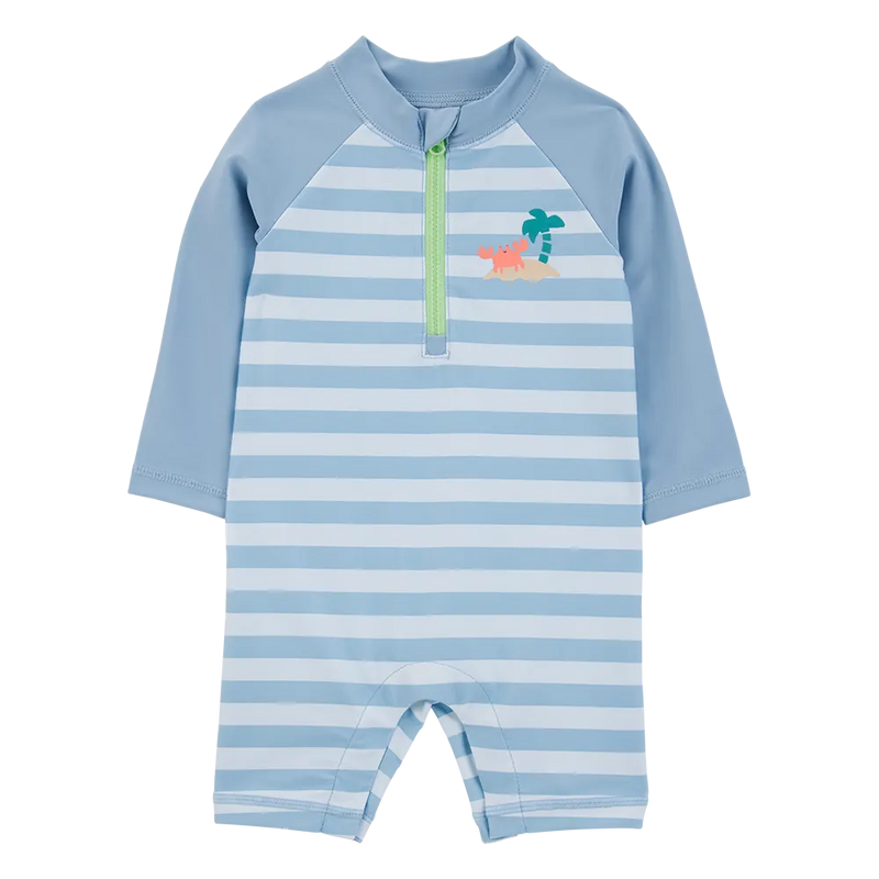Maillot de Bain Anti-UV à Rayures Bébé Garçon Carter's - Bleu