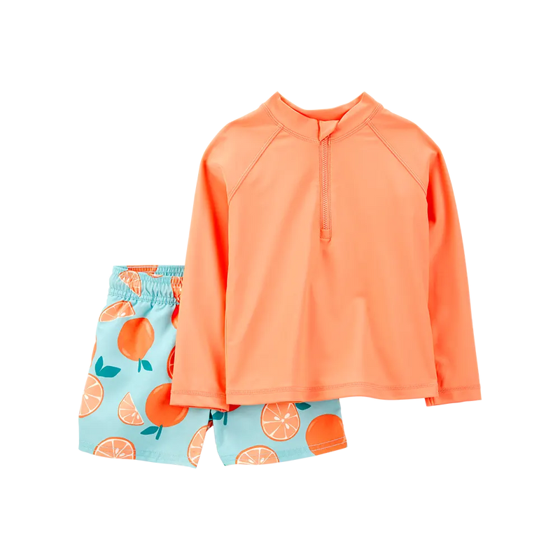 Maillot de Bain 2 Pièces Anti-UV Bébé Garçon Carter's - Orange