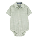 Body-chemise à manches courtes bébé garçon - Vert