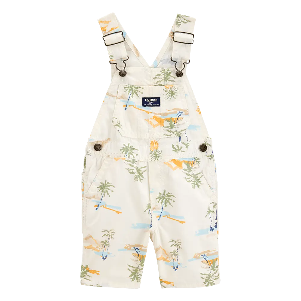 Salopette courte en tricot tropical bébé garçon