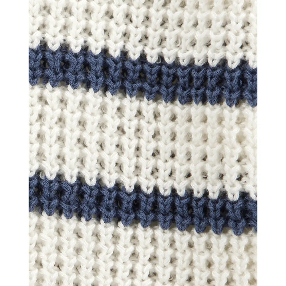 Cardigan Rayé en Tricot Bébé Garçon OshKosh - Crème & Bleu