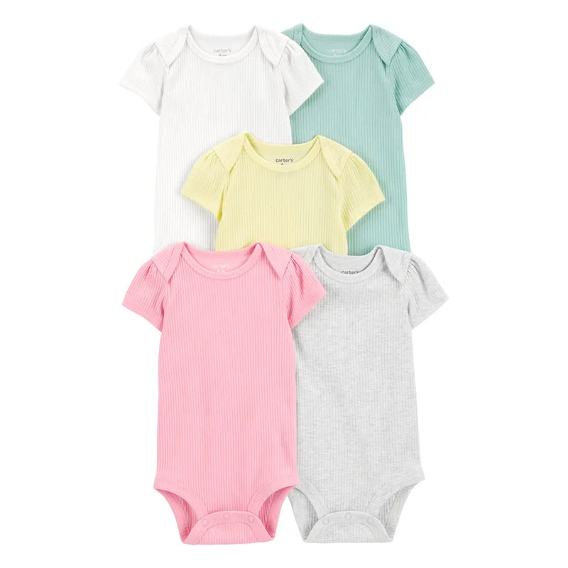 Lote de 5 bodys de manga corta para bebé niña Carter's - Multicolor