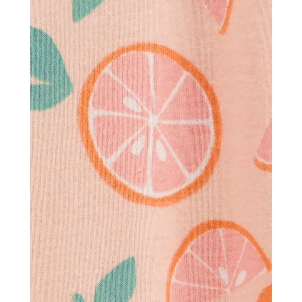 Pyjama dors-bien orange bébé fille - Coton