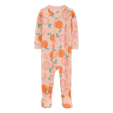 Pyjama dors-bien orange bébé fille - Coton