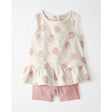 Ensemble 2 pièces fraise en coton bio bébé fille