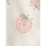 Ensemble 2 pièces fraise en coton bio bébé fille