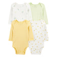 Lot de 5 bodys manches longues bébé - Unisexe