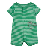 Barboteuse rayée à motif lion pour bébé garçon