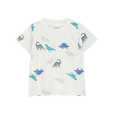 Ensemble salopette courte et t-shirt dinosaure bébé