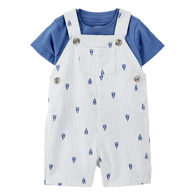T-shirt & Salopette Courte Bébé Carter's - Voilier