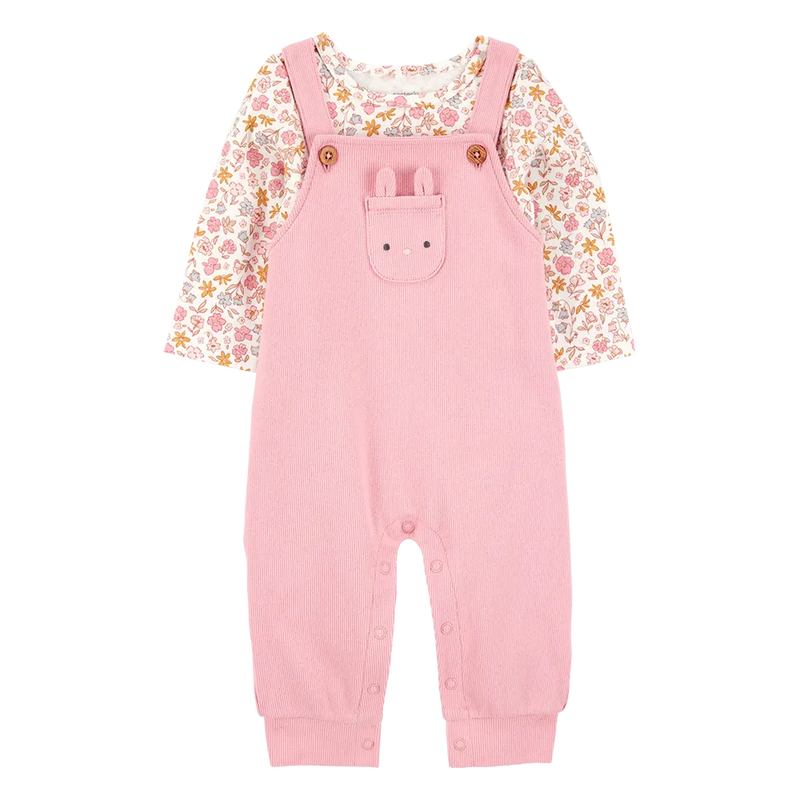 Salopette & T-shirt Bébé Fille Carter's - Lapin