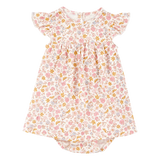 Ensemble robe-body et cardigan bébé fille - Rose