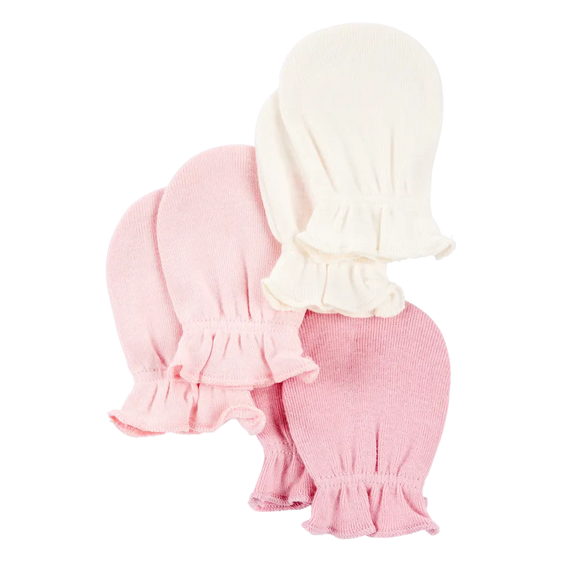 Lot de 3 Moufles Anti-griffures Bébé Fille Carter's - Rose