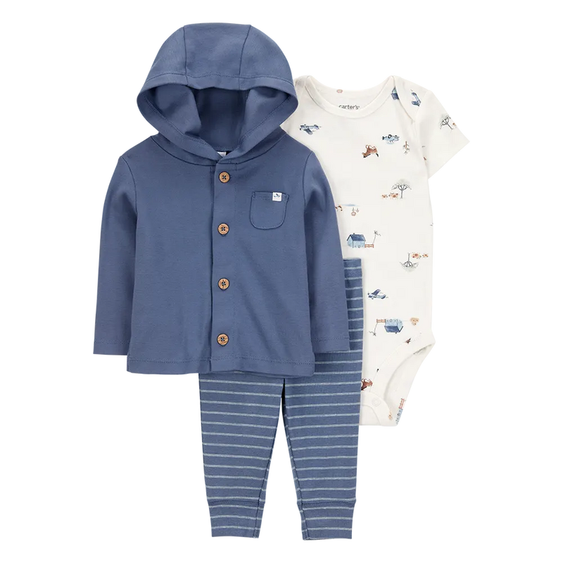 Ensemble 3 Pièces Cardigan Bébé Garçon Carter's - Ferme