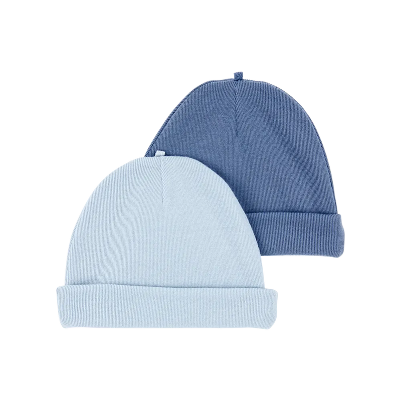 Lot de 2 Bonnets de Naissance Bébé Garçon Carter's - Bleu