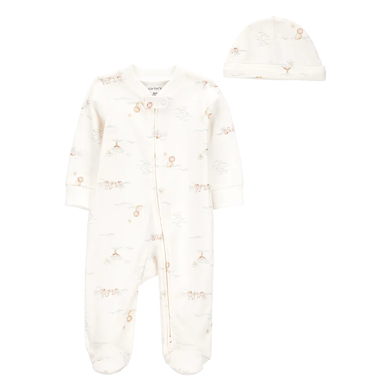 Carter's Baby Boy Cotton Sleep & Play & Hat - Multi