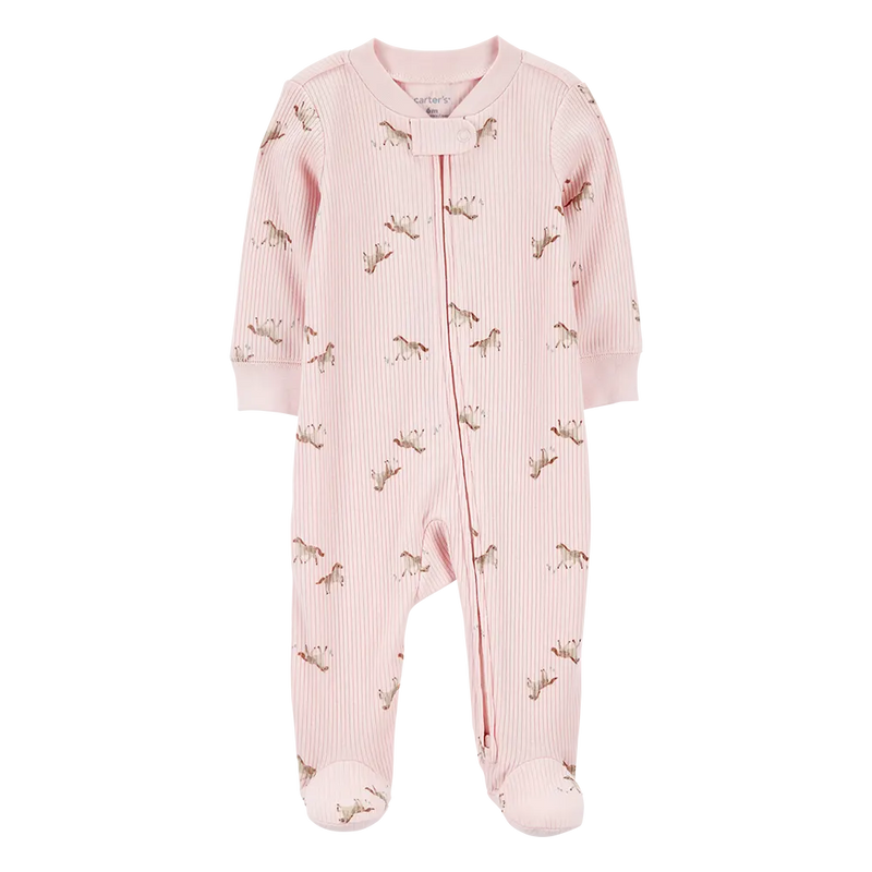 Grenouillère Zippé Côtelé Bébé Fille Carter's - Cheval