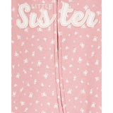 Pyjama dors-bien zippé "Petite Sœur" bébé fille