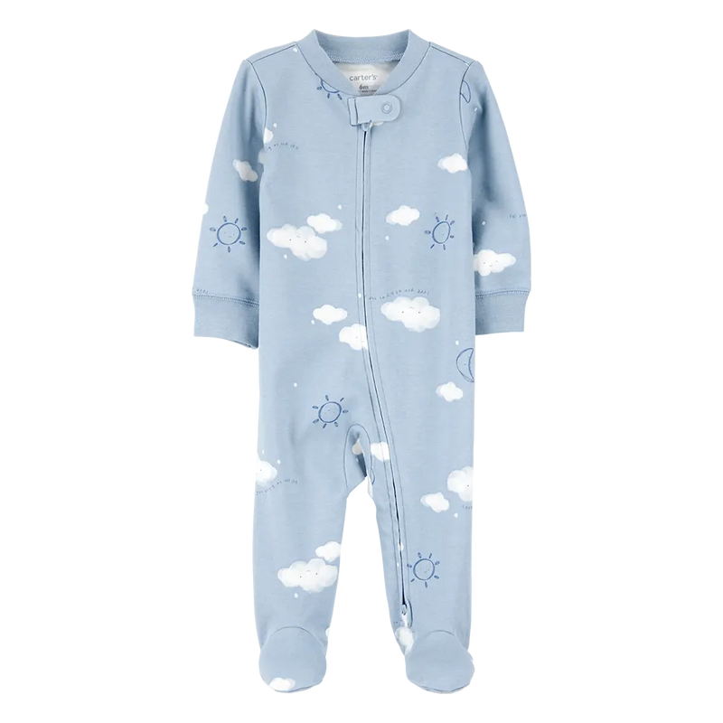 Carter's Baby Boy Zip-Up Cotton Sleep & Play - Cloud