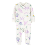 Pyjama dors-bien zippé floral bébé fille - Coton
