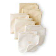 Lot de 6 débarbouillettes bébé - Jaune