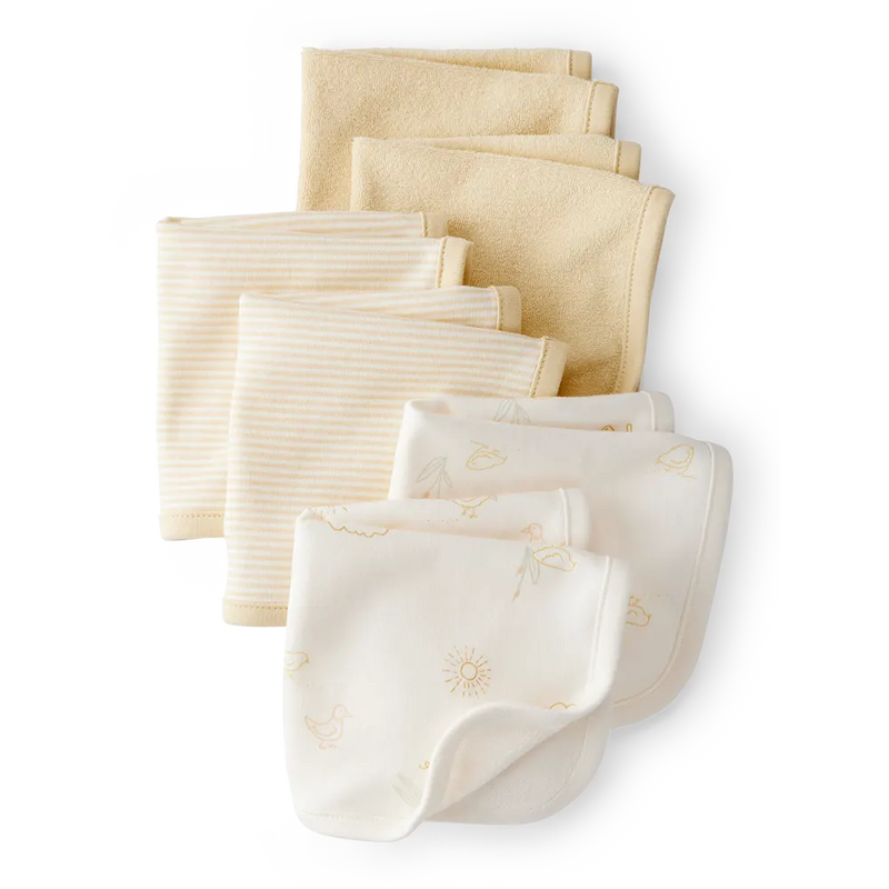 Lot de 6 Débarbouillettes Bébé Carter's - Jaune