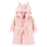 Peignoir à capuche lapin bébé fille - Rose