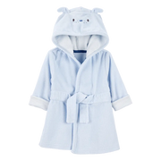 Peignoir à capuche chien bébé garçon - Bleu