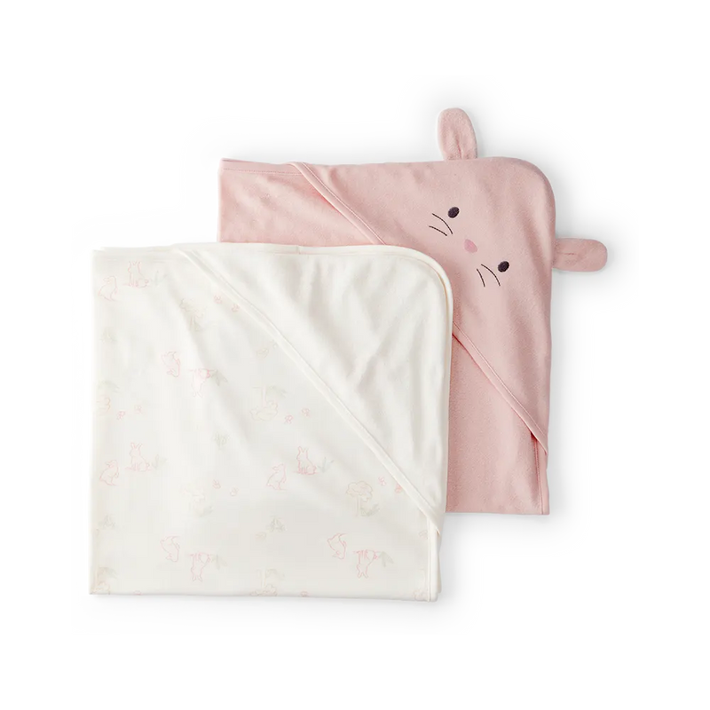 Lot de 2 Serviettes à Capuche Bébé Fille Carter's - Rose