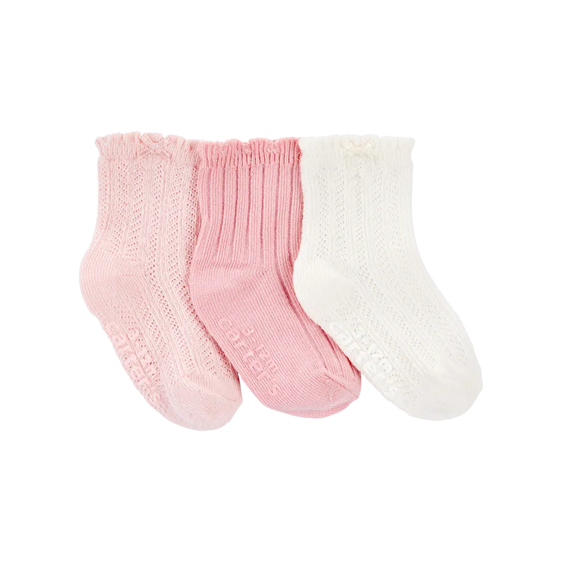 Lot de 3 Paires de Chaussettes Pointelle Bébé Fille Carter's