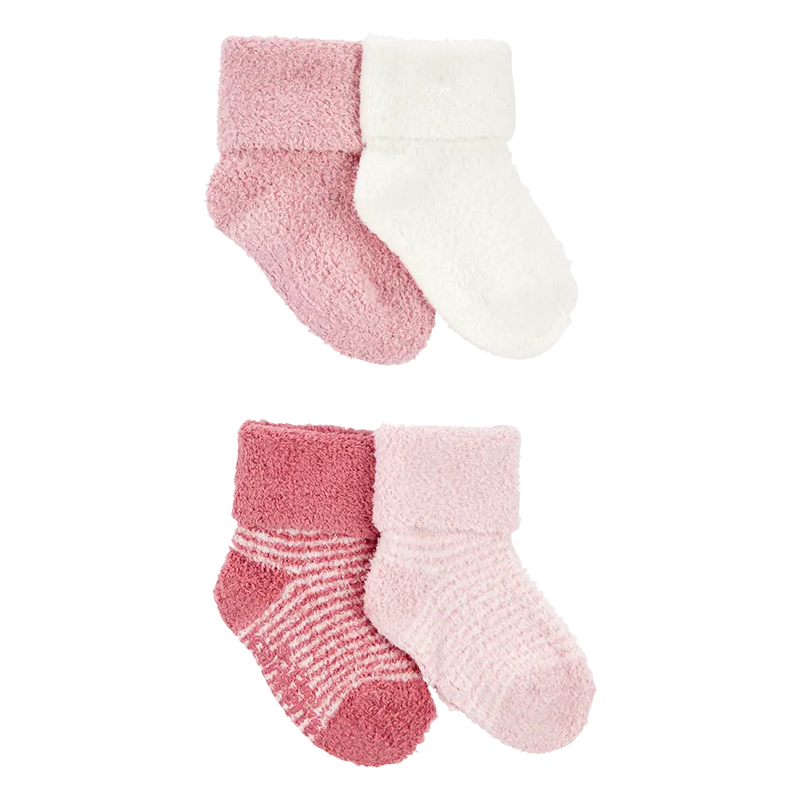Lot de 4 Paires de Chaussons Chenille Bébé Fille Carter's