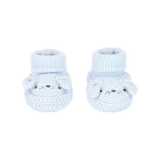Chaussons en crochet chiot bébé garçon - Bleu